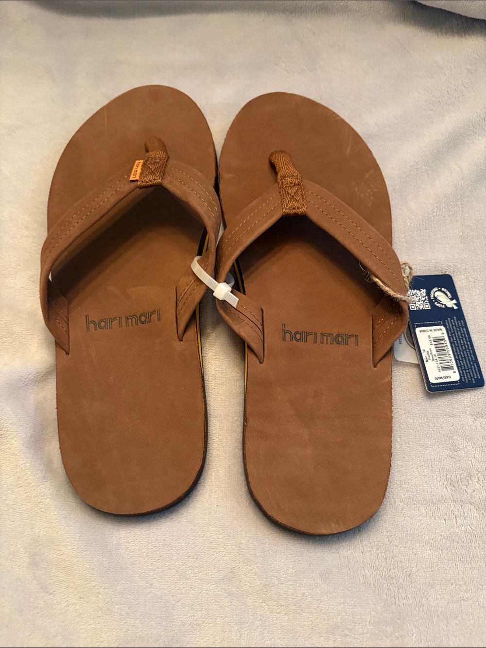 Harimurri Classic Brown Men's Flip-Flops - Casual Leather-Style Sandals